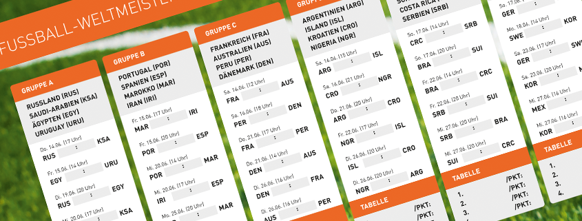 Mehr Mannschaften aber mehr Überblick: WM-Spielplan als Download.