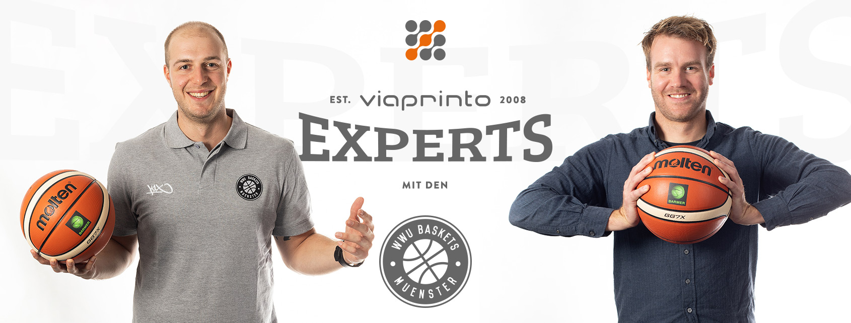 Blogheader viaprinto experts: Simon und Atilla