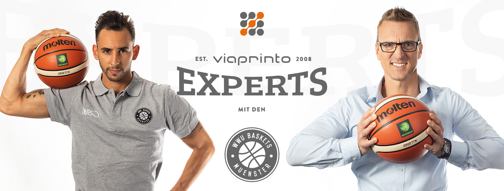 Blogheader viaprinto experts: Christian und Baris