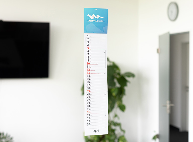 Macht in jedem Büro eine gute Figur: Streifenkalender