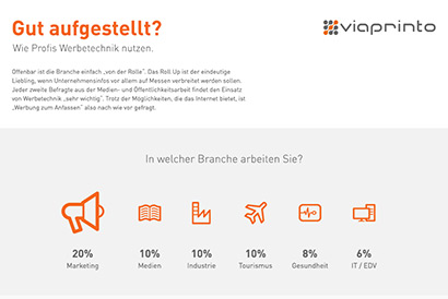 viaprinto Umfrage Werbetechnik