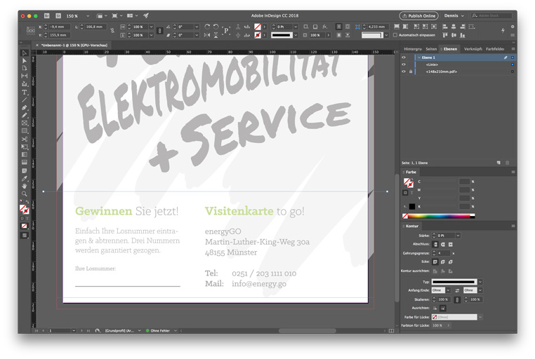 Die Anlage von Perforationslinien im Programm Indesign