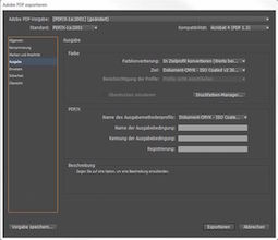 Ausgabe festlegen