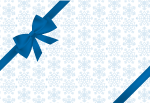 Layout für Adventskalender Ferrero in Blau mit Schleife