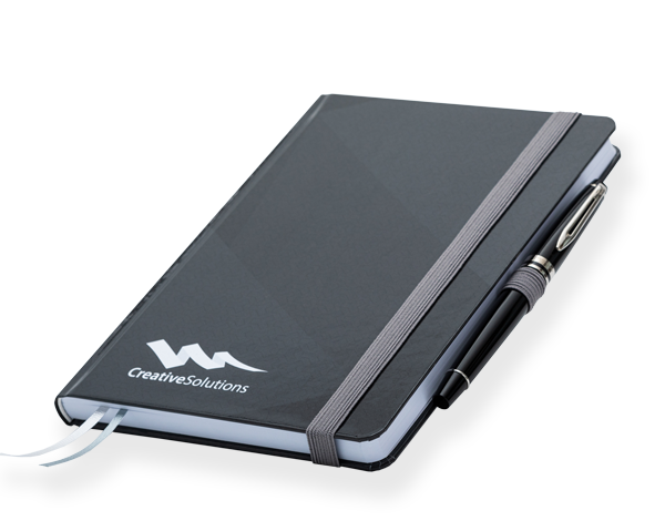 Gezeigt werden die fertigen Buchkalender Hardcover von viaprinto. Sie werden online gedruckt und an Empfänger verschickt.