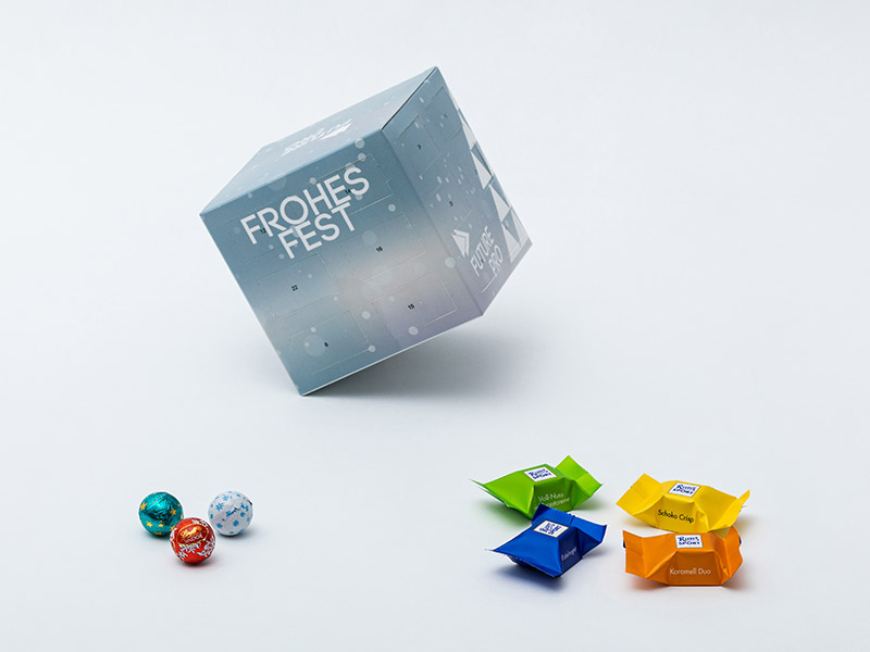 Adventskalender Cube mit Konfektionierung