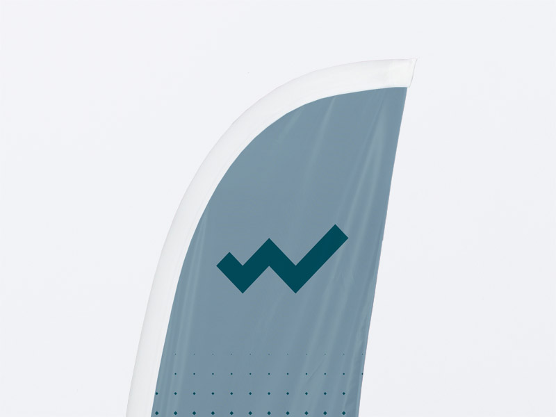 Beachflags Segel von der Onlinedruckerei viaprinto
