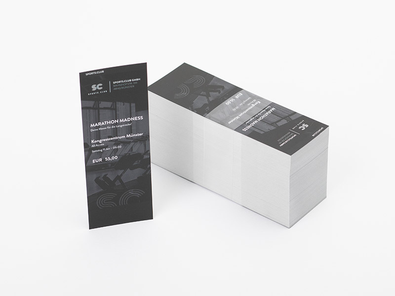 Eintrittskarten, 50 Stück | im schmalen Hochformat