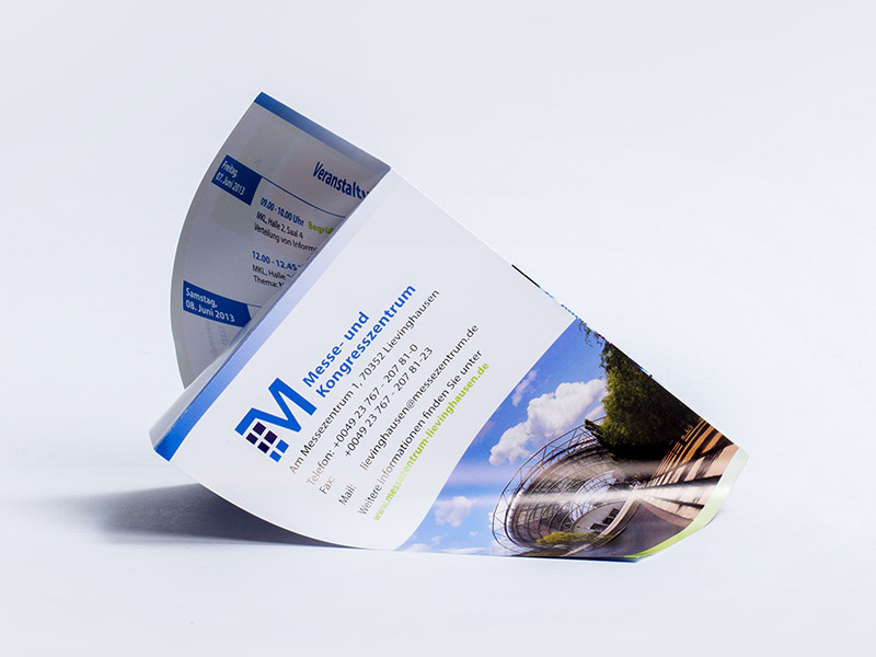 Flyer Kreuzfalz | quadratisch