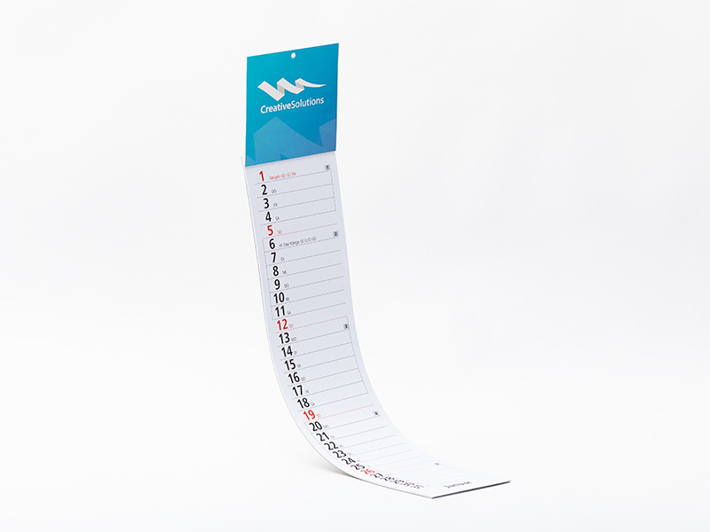 Streifenkalender 2024 drucken | Online Druckerei viaprinto