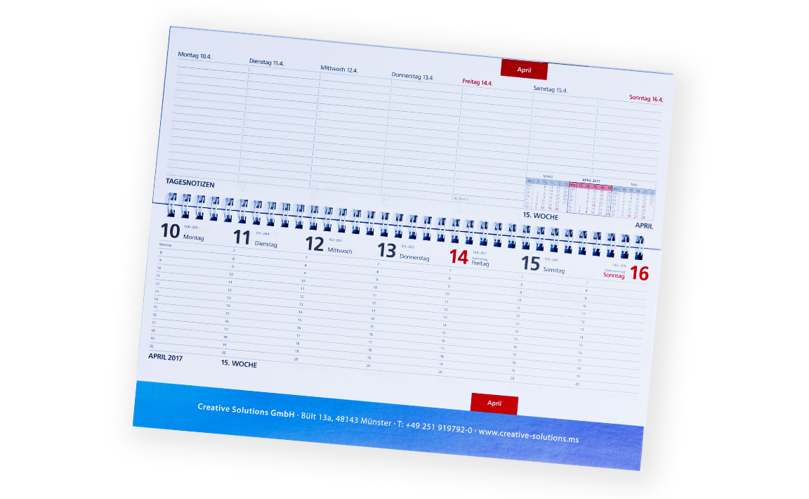 Personalisierter Terminkalender von viaprito
