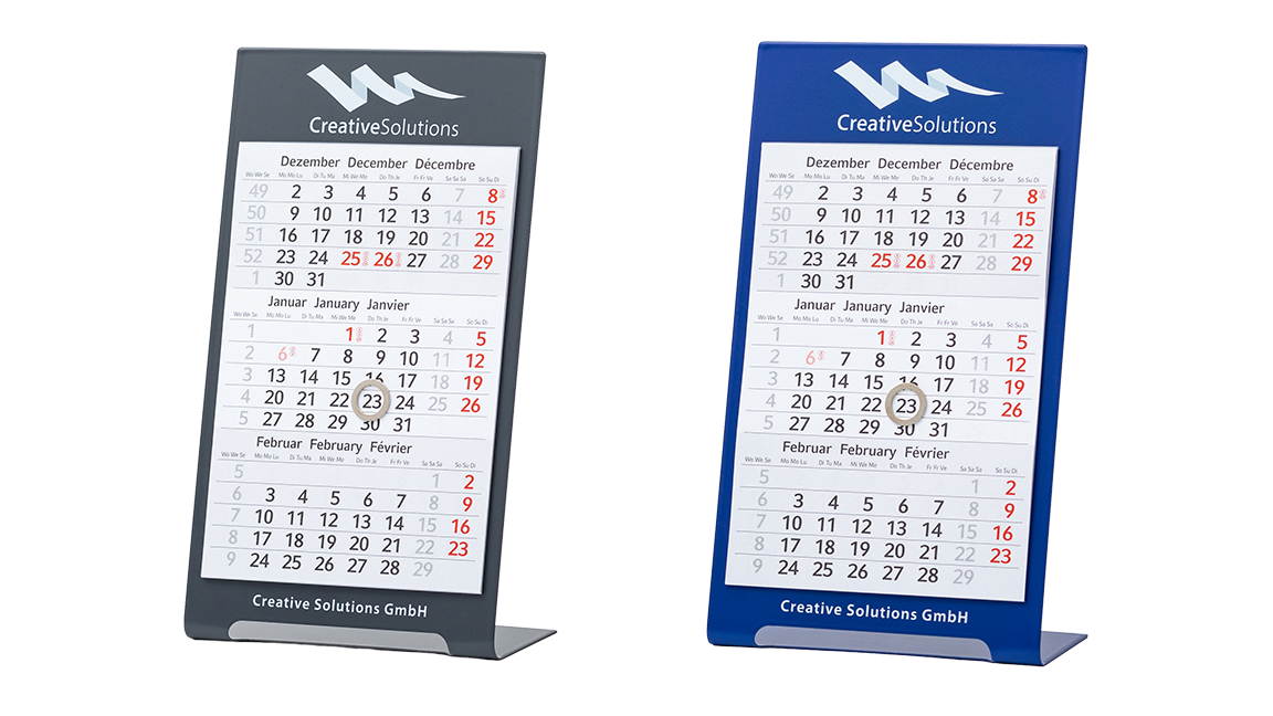 Tischkalender Metall von viaprinto